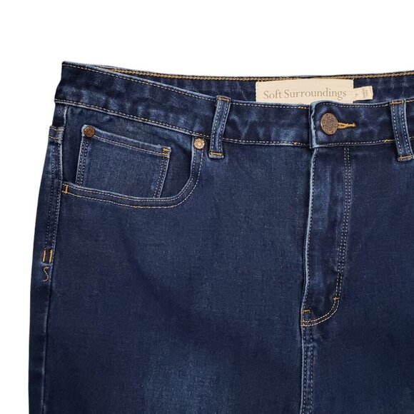 Soft Surroundings Skinny Ankle Jeans Womens 14 Ultimate Denim High Rise - Picture 4 of 10